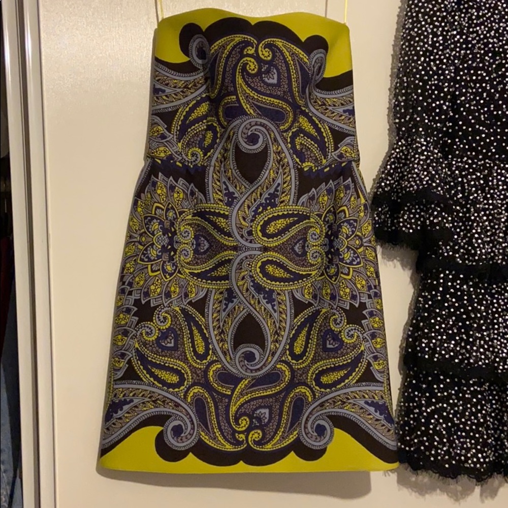 Lanvin multicolor paisley mosaic cocktail dress